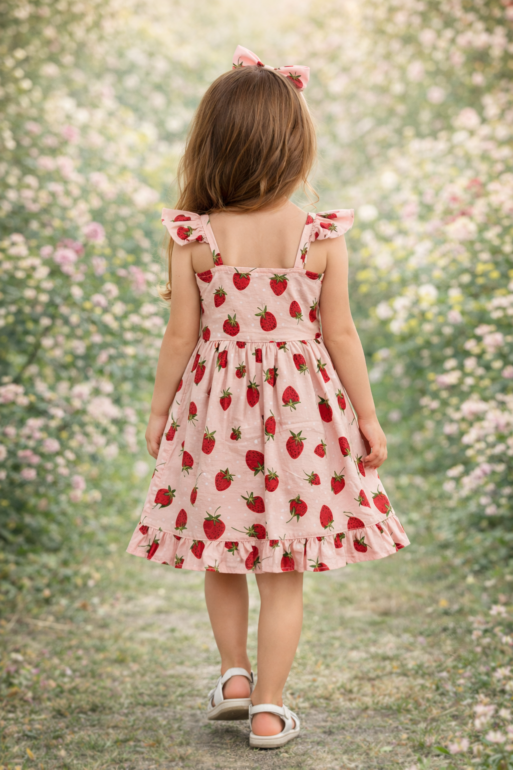 Strawberry Girl Dress Sweet & Charming Handmade Outfit
