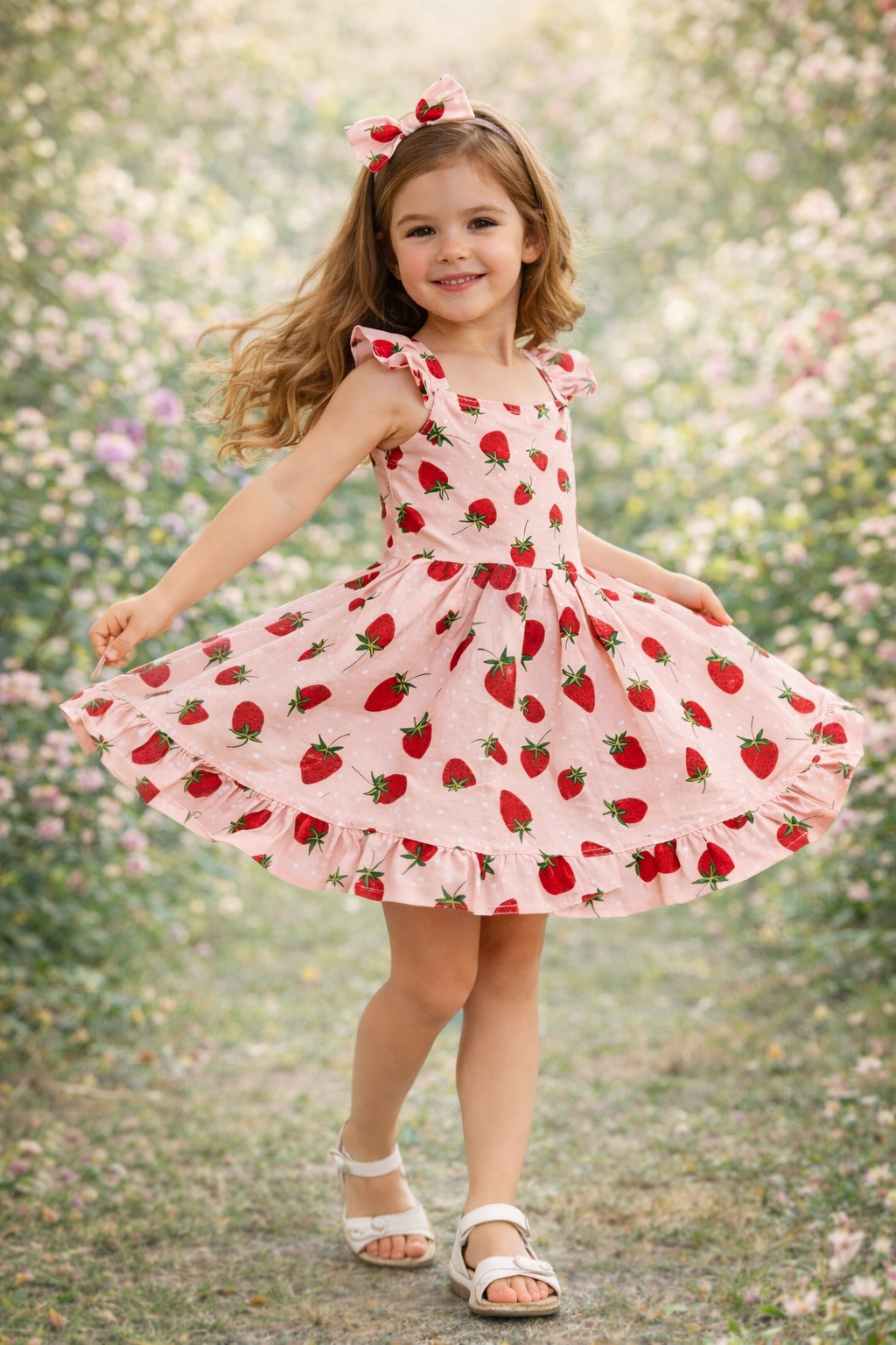 Strawberry Girl Dress Sweet & Charming Handmade Outfit
