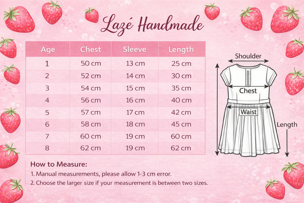 Strawberry Girl Dress Sweet & Charming Handmade Outfit