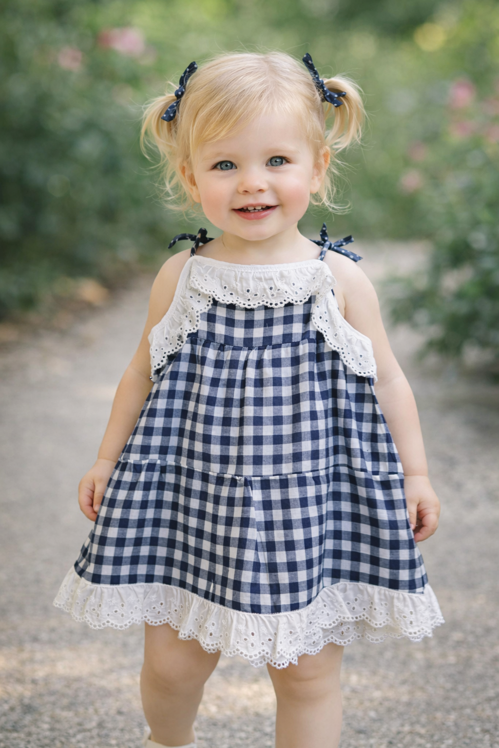 LAZE Bluebell Gingham Heirloom Dress